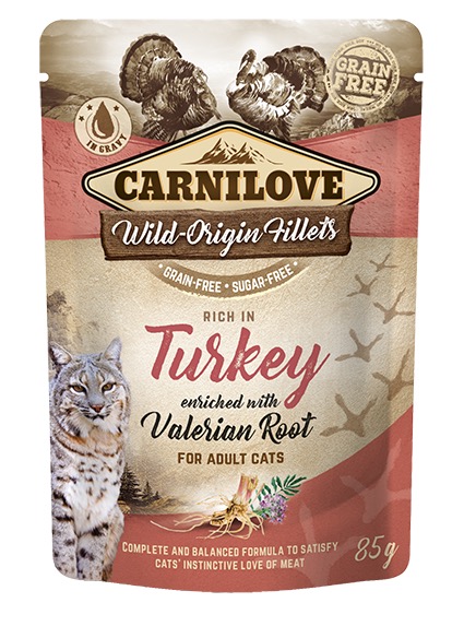Carnilove Cat Pouch Turkey Valeriana einekotike kassidele 85g