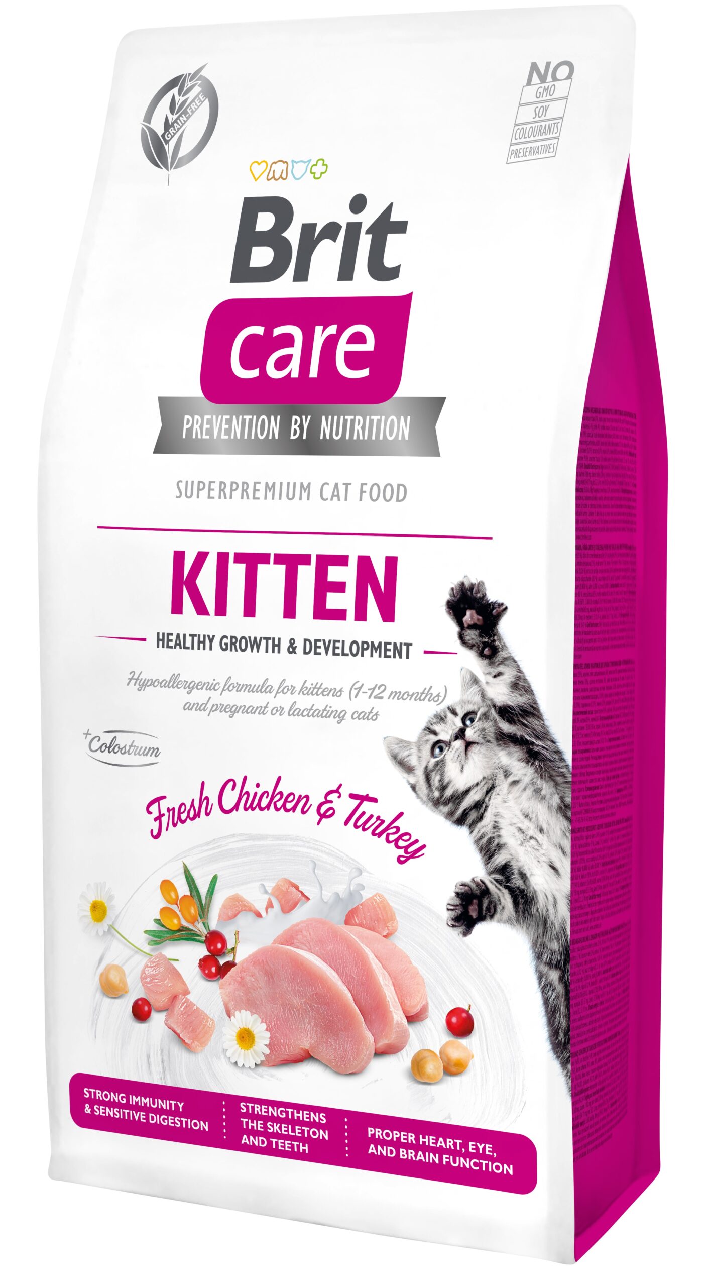 Brit Care Cat Grain-Free Kitten Healthy Growth kassitoit 7 kg