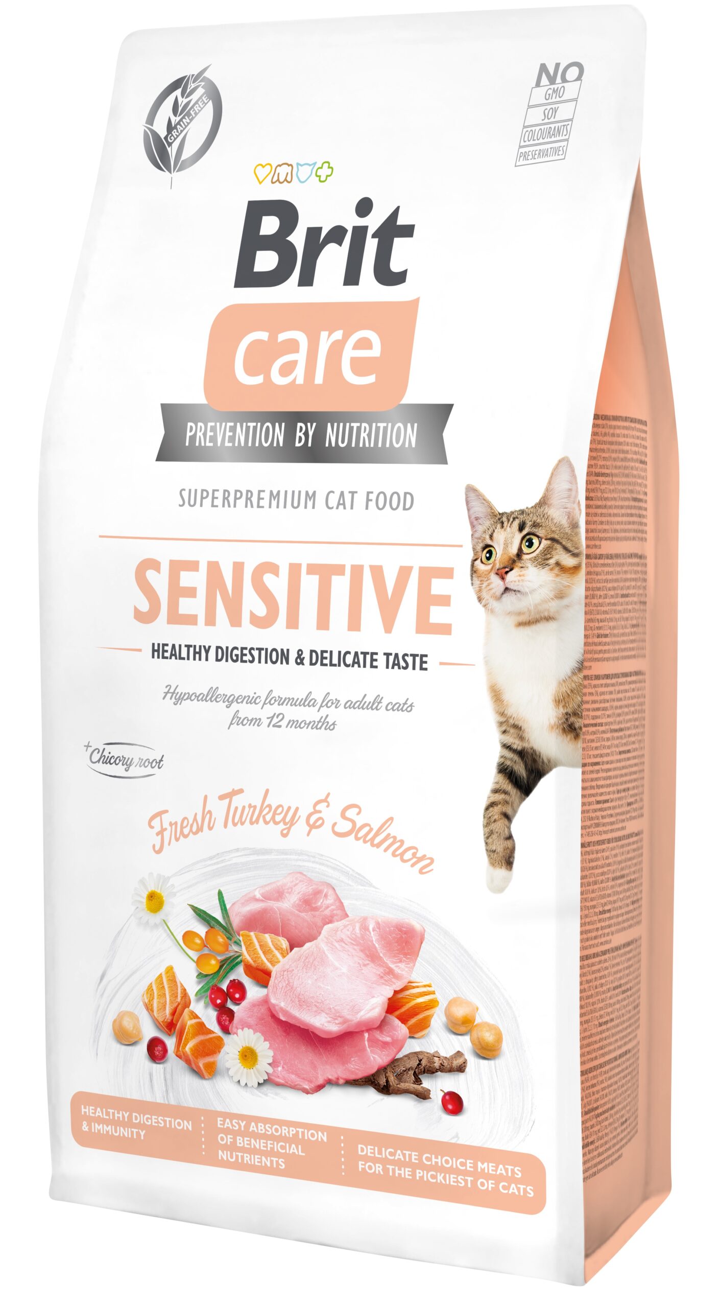 Brit Care Cat Grain-Free Sensitive Healthy Digestion kassitoit 7kg