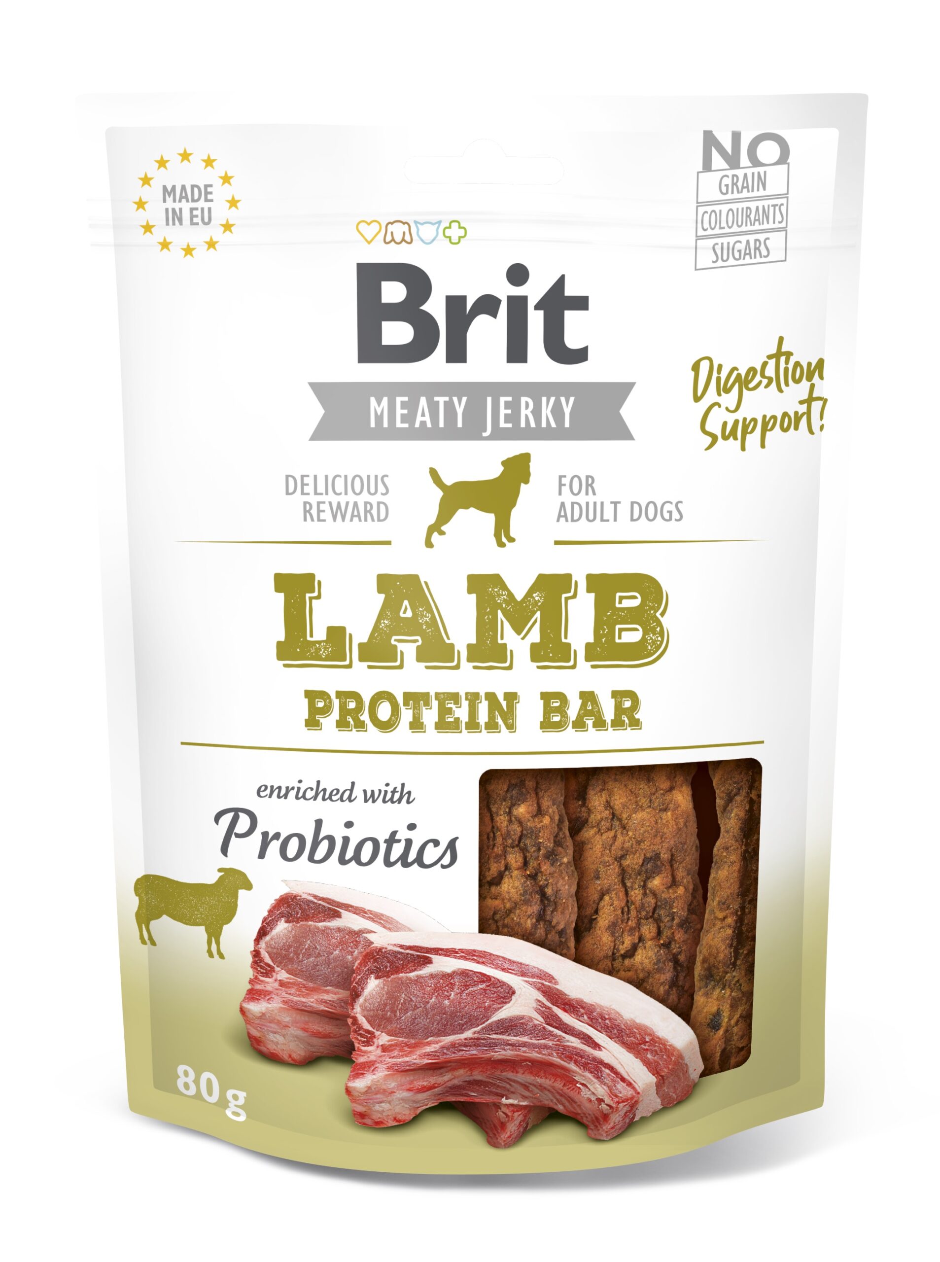 Brit Jerky Lamb Protein Bar Snack närimismaius koertele 80g