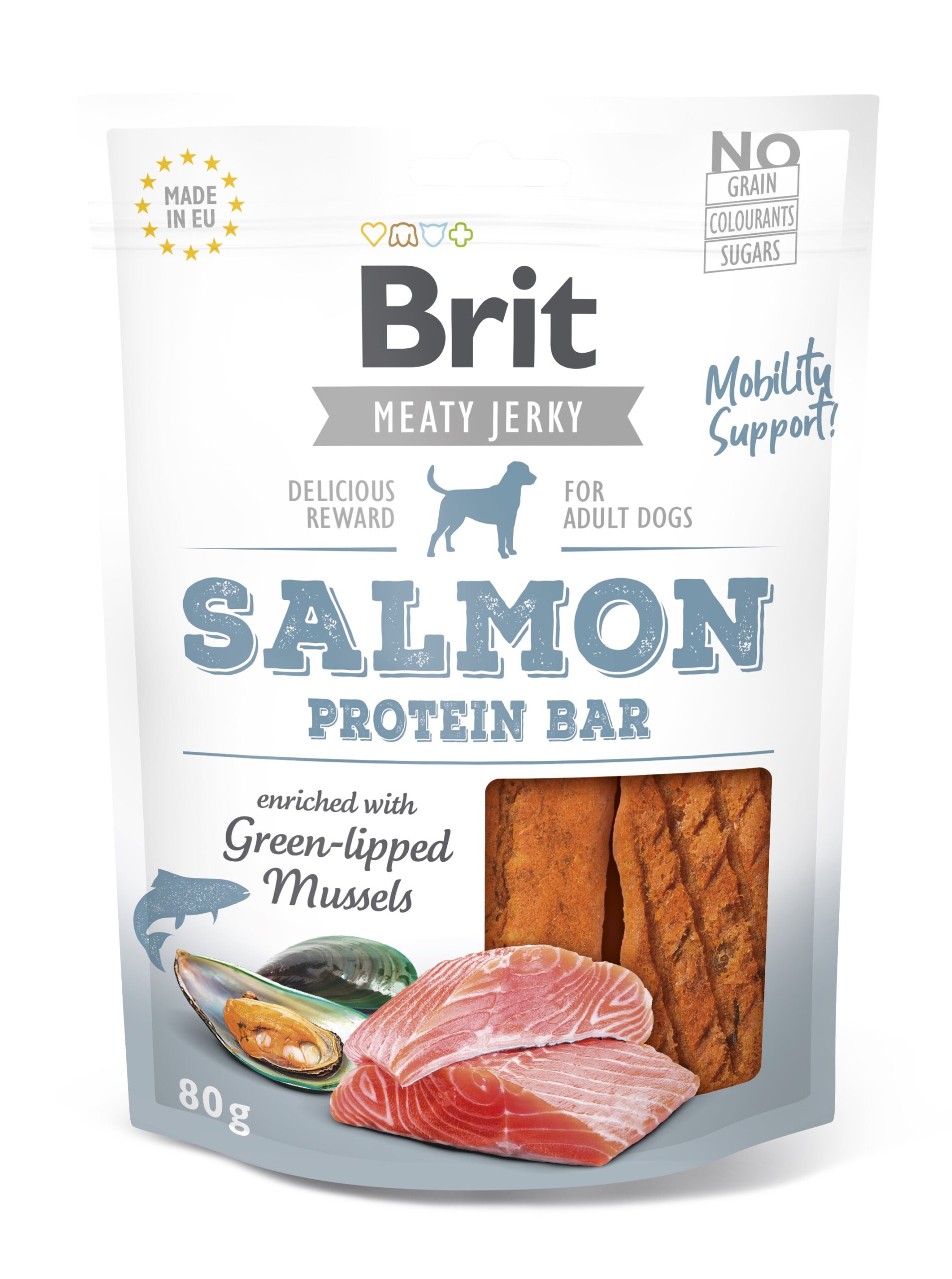 Brit Jerky Salmon Protein Bar Snack närimismaius koertele 80g