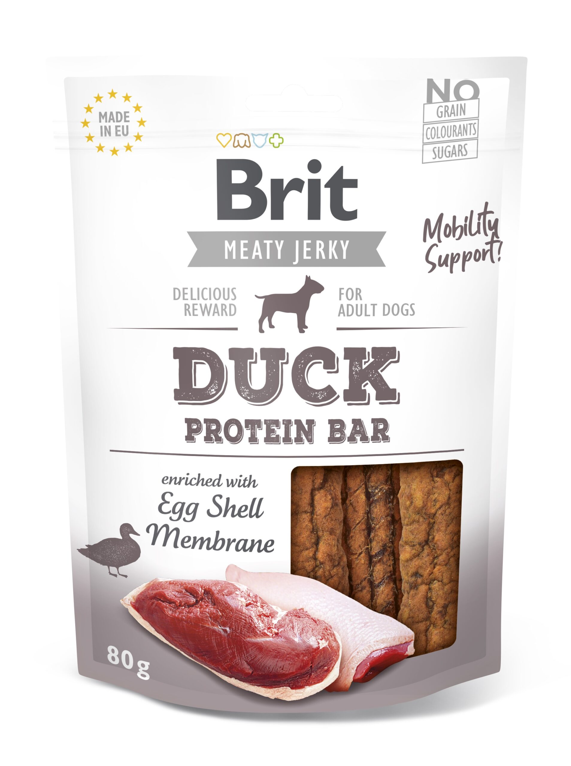 Brit Jerky Duck Protein Bar Snack närimismaius koertele 80g