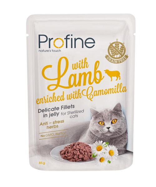 Profine Cat Pouch Lamb in Jelly märgtoit steriliseeritud kassidele 85g