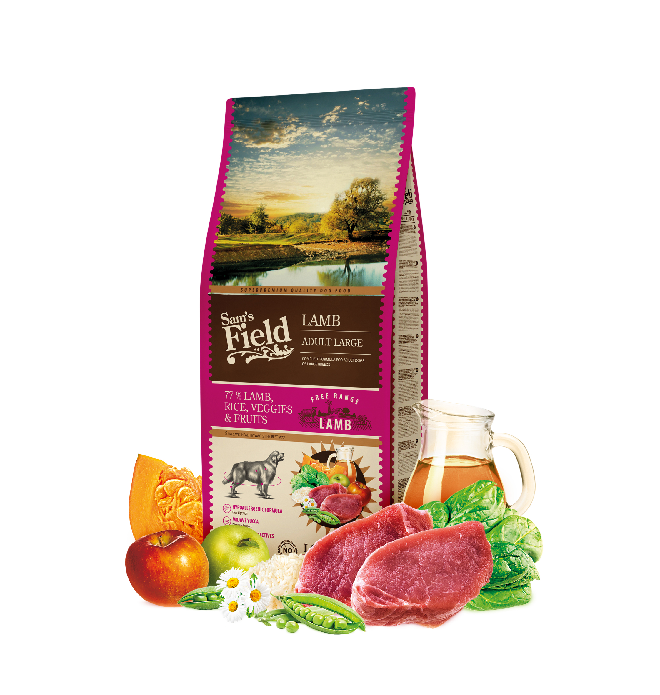 Sam's Field Adult Large Lamb koeratoit 13 kg