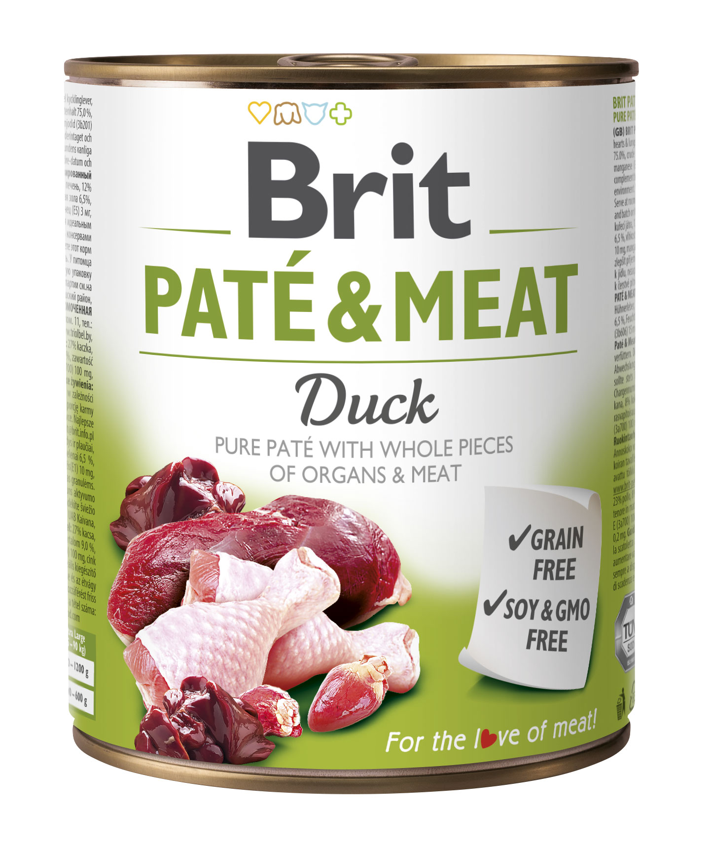 Brit Care Duck Paté & Meat konserv koertele 800g