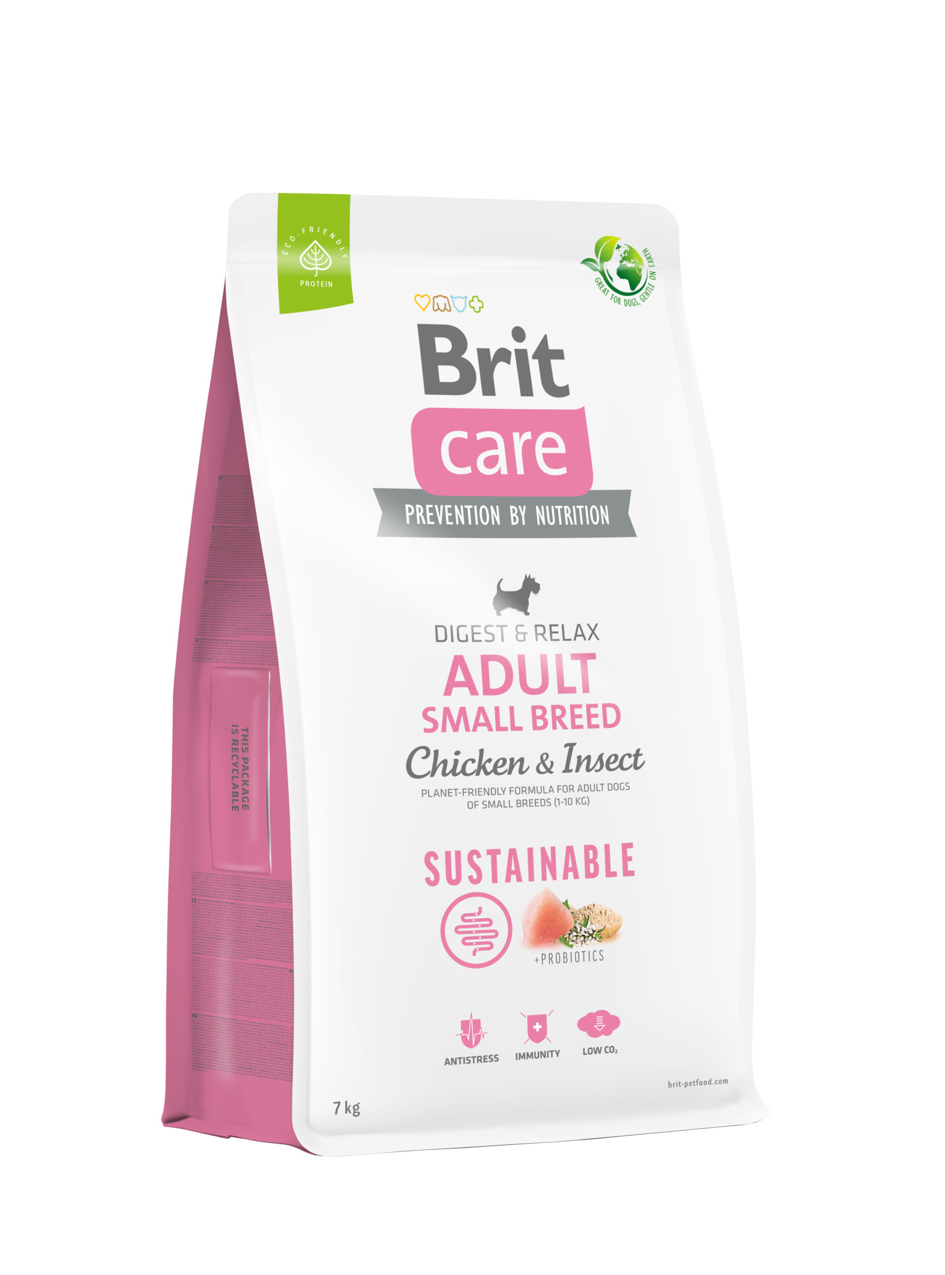 Brit Care Sustainable Adult Small Breed Chicken & Insect koeratoit 7kg