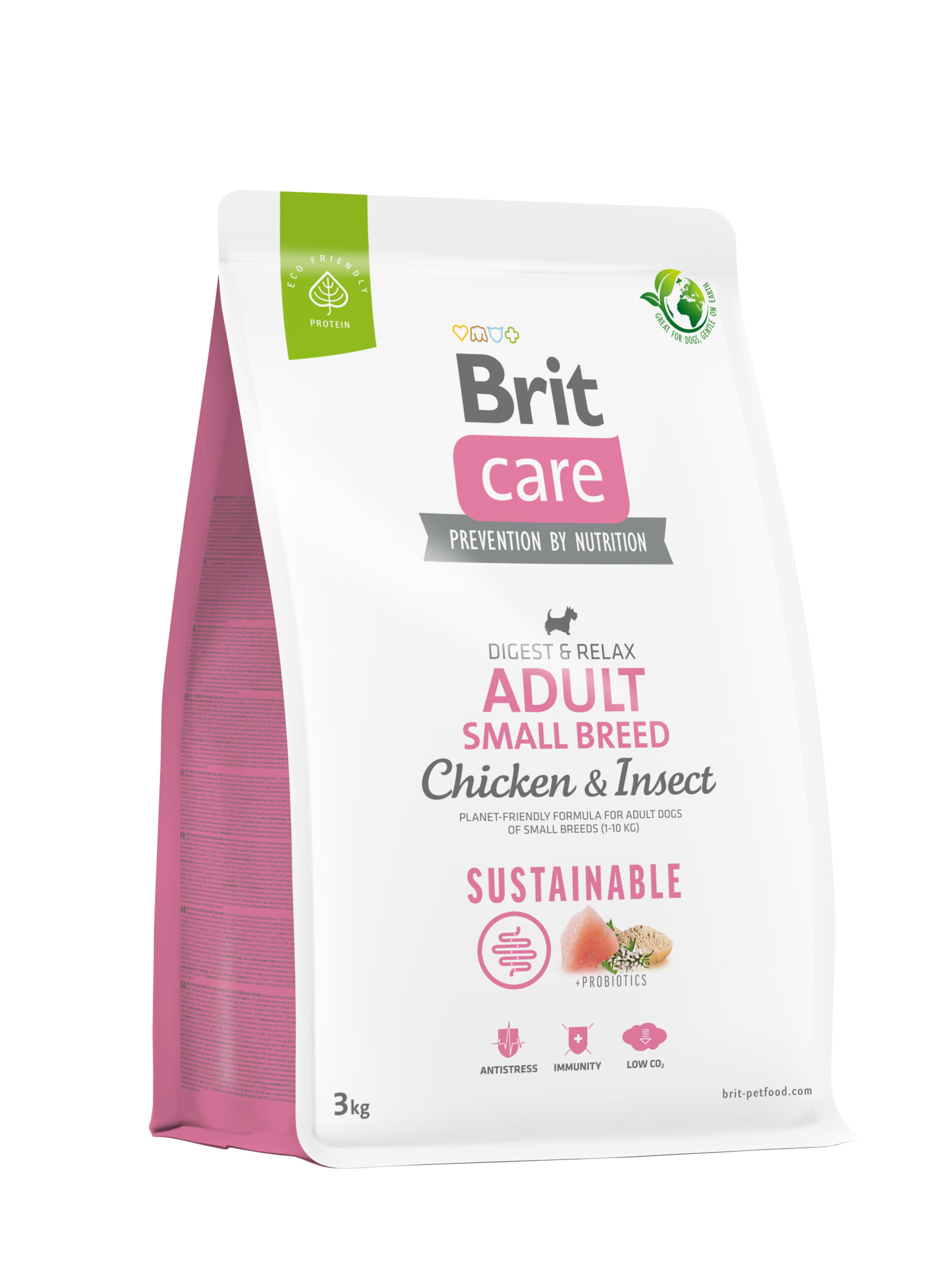 Brit Care Sustainable Adult Small Breed Chicken & Insect koeratoit 3kg