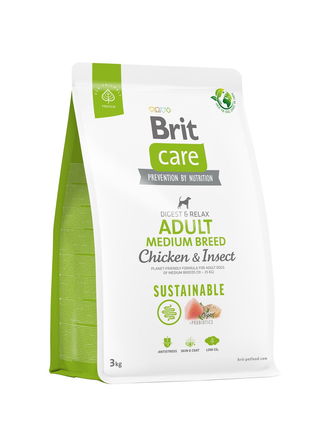 Brit Care Sustainable Adult Medium Breed Chicken & Insect koeratoit 3kg