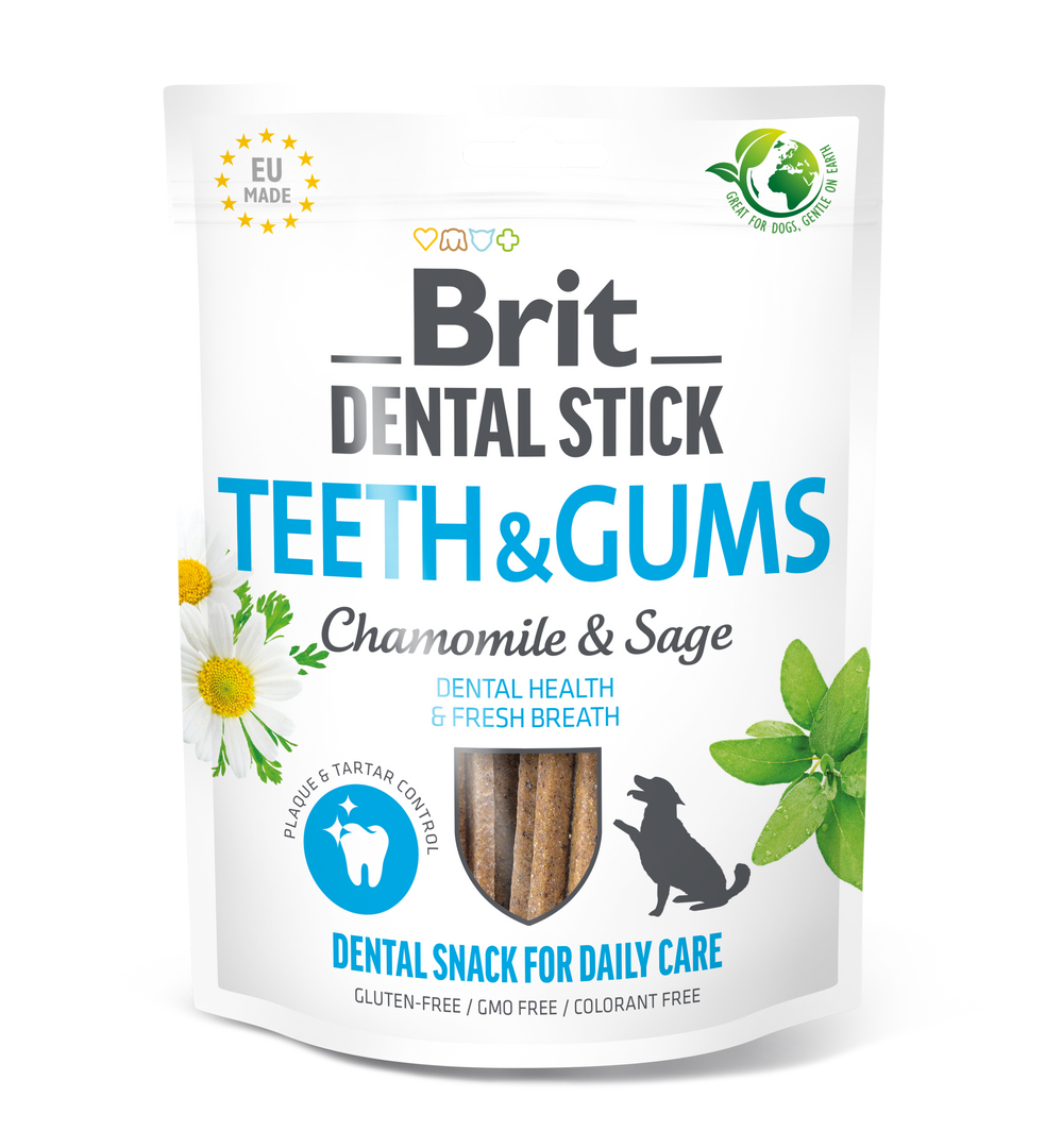 Brit Dental Stick Teeth & Gums närimispulgad koertele 7tk 251g
