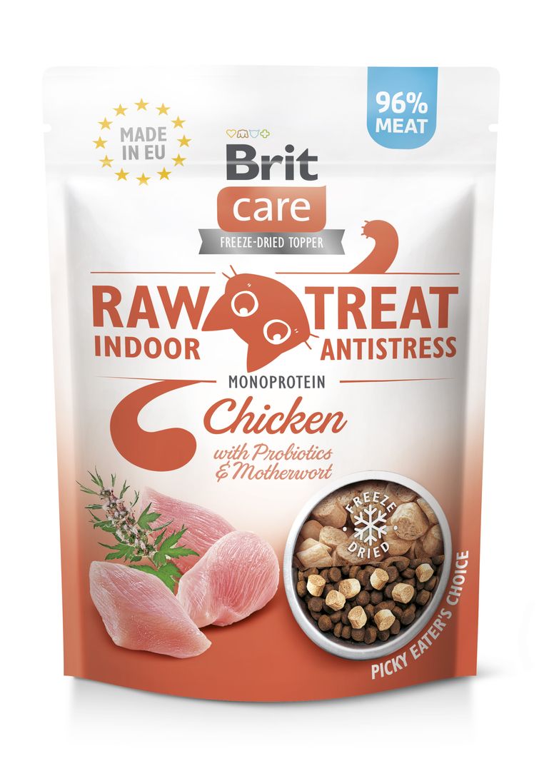 Brit Care Raw külmkuivatatud maius Indoor & Antistress kassidele 40g