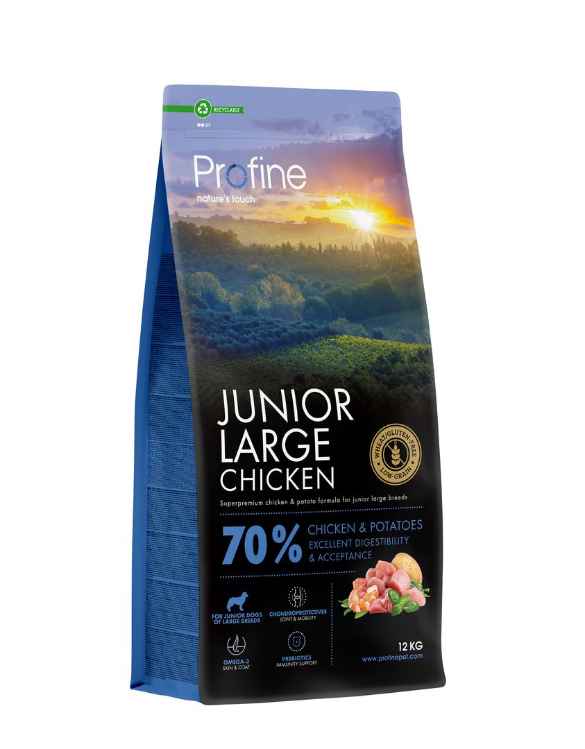 Profine Junior Large Chicken & Potatoes koeratoit 12 kg