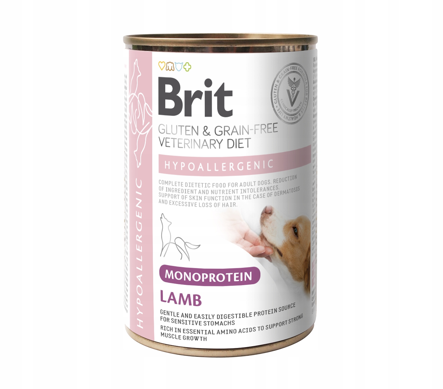 Brit Veterinary Diet Hypoallergenic Monoprotein Lamb konserv koerale 400g