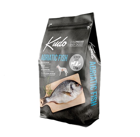 Kudo Adriatic Fish Senior Light külmpressitud koeratoit 12kg