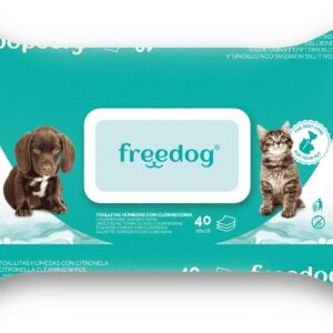 Freedog kloorheksidiiniga puhastuslapid lemmikule 40tk