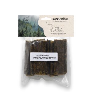Koerustükk kuivatatud pardi liharibad koerale 200g