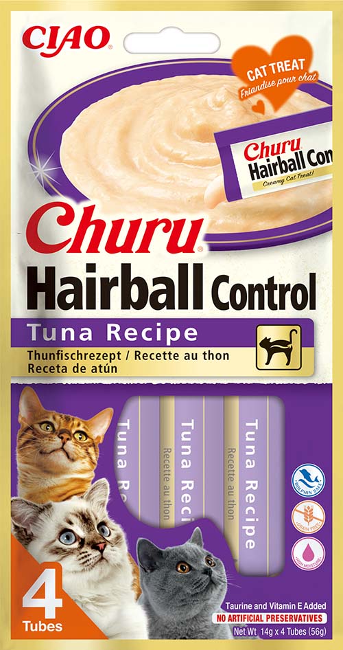 Churu Hairball tuunikalaga maius kassile 4x14g