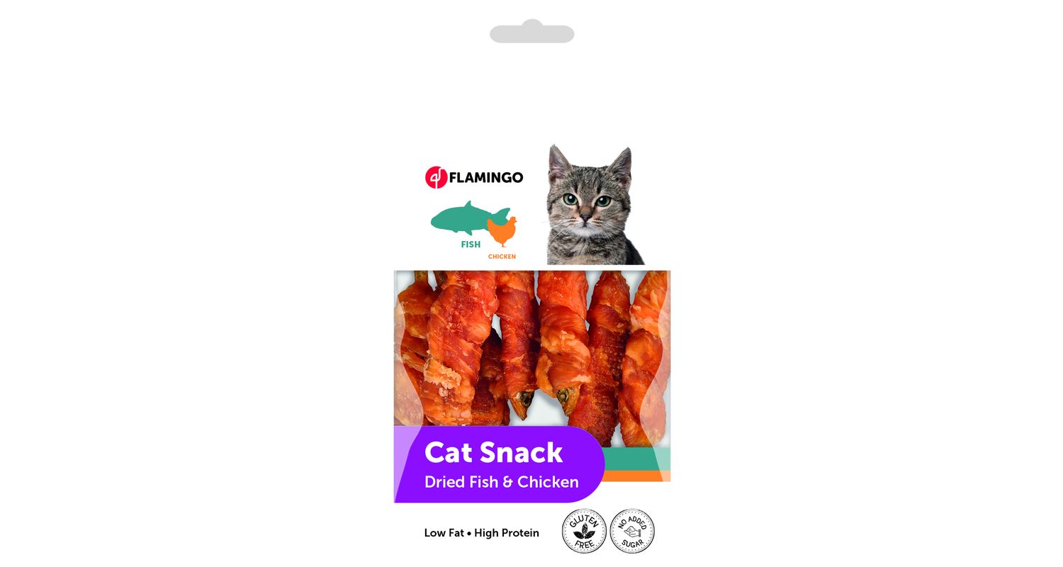 Flamingo Dried Fish & Chicken Snack maiused kassile 50g