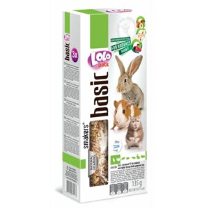 LoLo Pets Smakers 3in1 maiusepulgad närilistele pähklite, metsmarjade ja popcorniga 3tk 135g