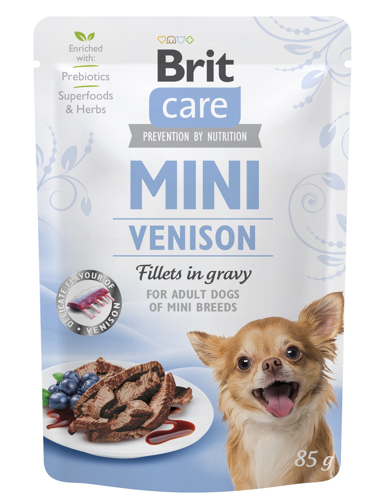Brit Care Mini Venison fillets in gravy einekotike koertele 85g