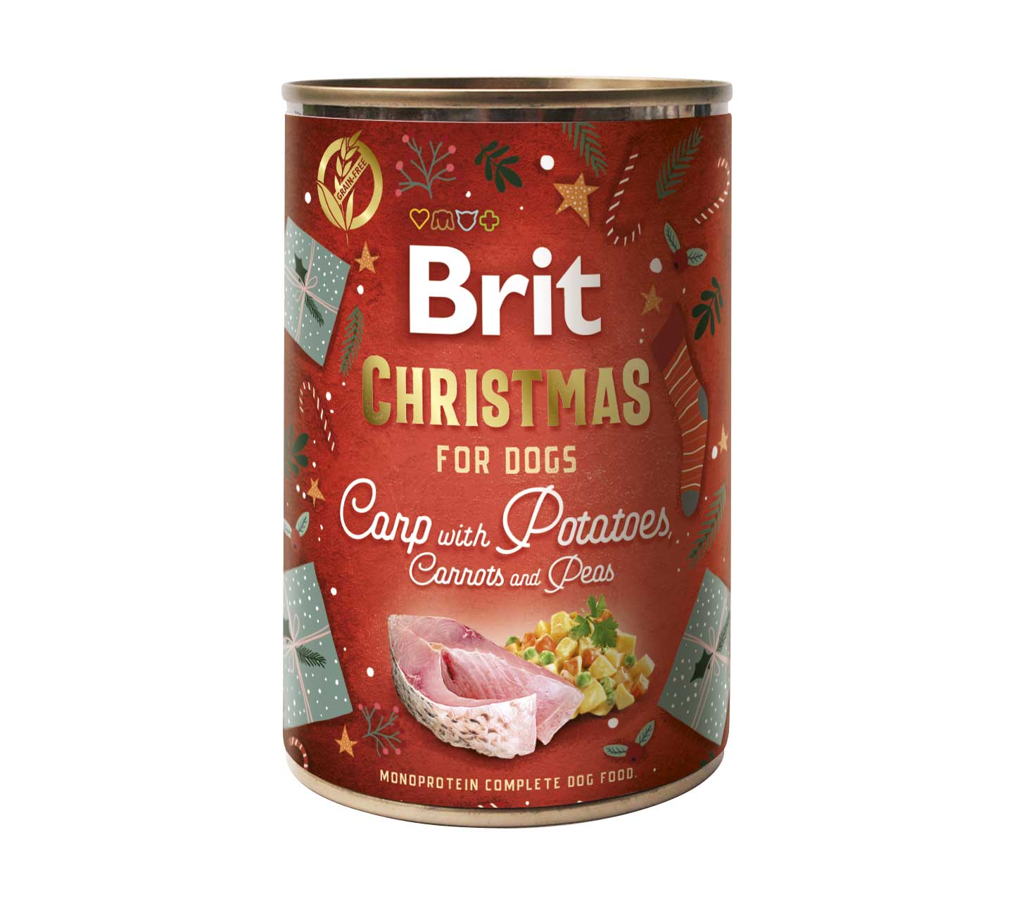 Brit Care Christmas Mono Protein Carp konserv koertele 400g