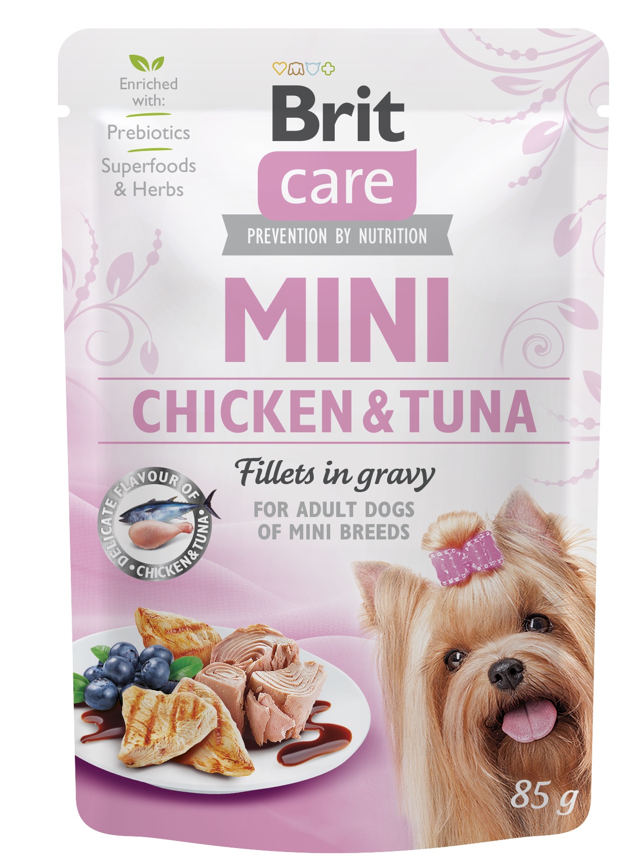 Brit Care Mini Chicken & Tuna fillets in gravy einekotike koertele 85g