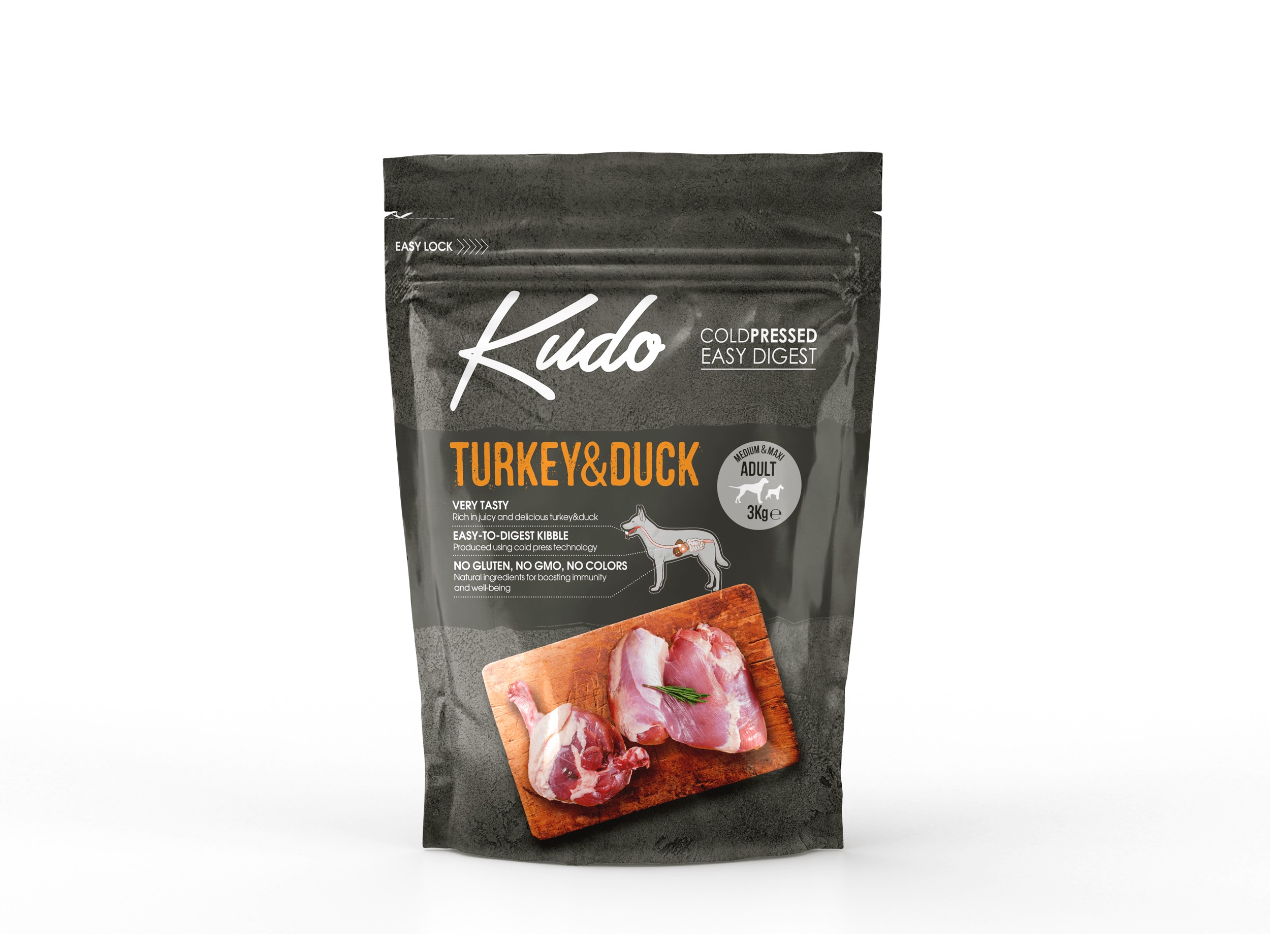 Kudo Turkey & Duck külmpressitud koeratoit 3kg