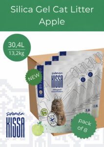 Suomen Kissa õunalõhnaline silikageelist kassiliiv 30,4L