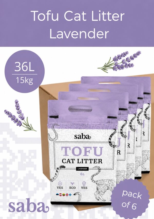 SABA lavendlilõhnaline tofu kassiliiv 36L