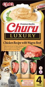 Churu Luxury kassimaius kana ja Wagyu veiselihaga 4x14g