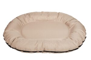 Cazo Oval Bed beež pesa koertele 105x140x17 cm
