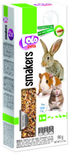 LoLo Pets Smakers maiusepulgad närilistele ja jänestele pähklitega 2tk 90g