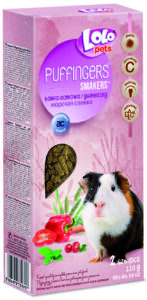 LoLo Pets Puffingers närimispulgad merisigadele 2tk 110g