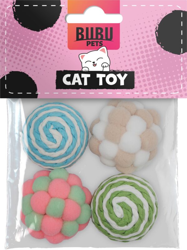 Bubu Pets erinevad pallid kassidele 4tk