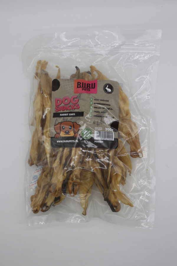Bubu Pets koeramaius kuivatatud küüliku kõrvad 300g