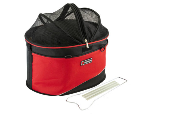Freedog punane transpordikott rattale 38x28x36cm