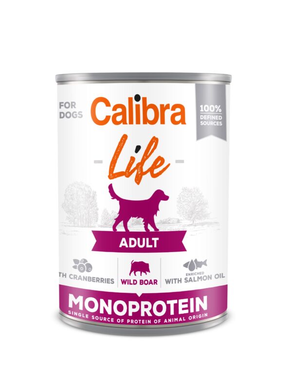 Calibra Life Adult Wild boar with Cranberries konserv koertele 400g