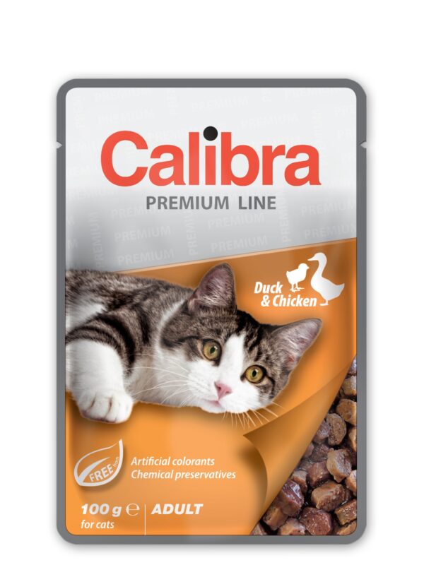 Calibra Premium Duck & Chicken märgtoit kassidele 100g