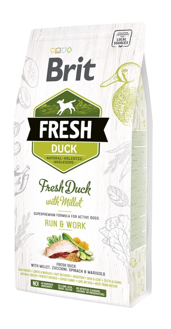 Brit Fresh Duck & Millet Adult Run & Work koeratoit 2,5 kg