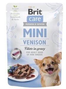 Brit Care Mini Venison fillets in gravy einekotike koertele 85g