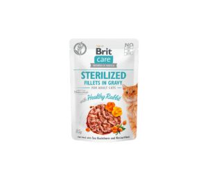Brit Care Fillets in Gravy Healthy Rabbit märgtoit steriliseeritud kassidele 85g