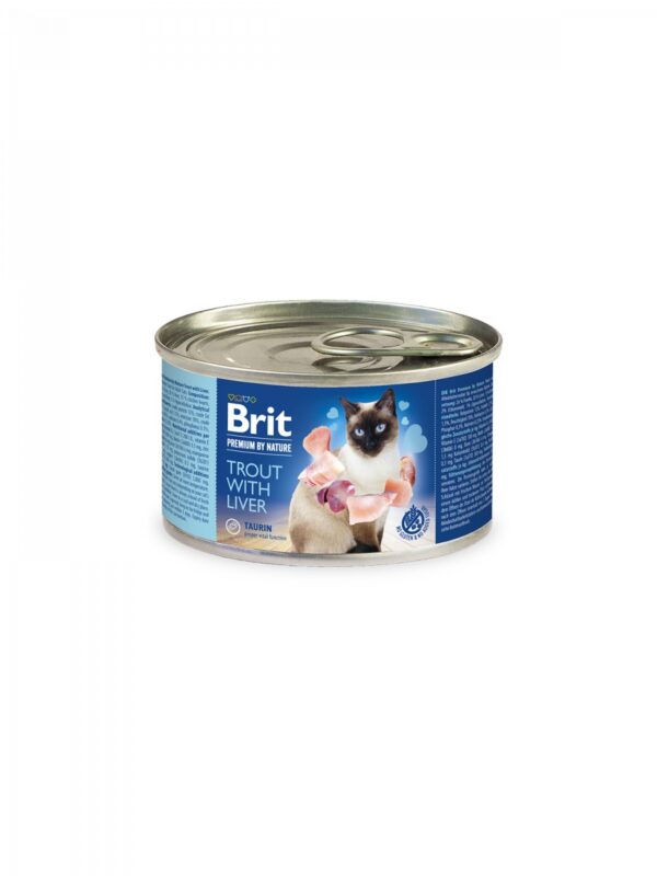 Brit Premium by Nature Trout with Liver konserv kassidele 200g