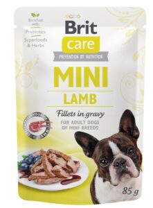 Brit Care Mini Lamb fillets in gravy einekotike koertele 85g