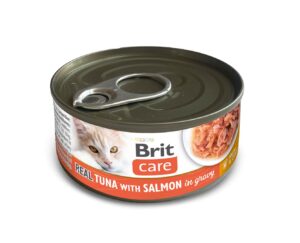 Brit Care Real Tuna with Salmon in gravy konserv kassidele 80g