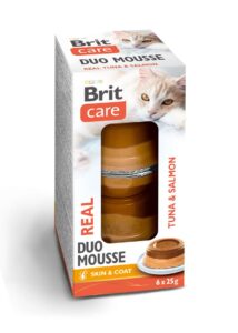 Brit Care Double Mousse Real Tuna & Salmon märgtoit kassidele 6x25g