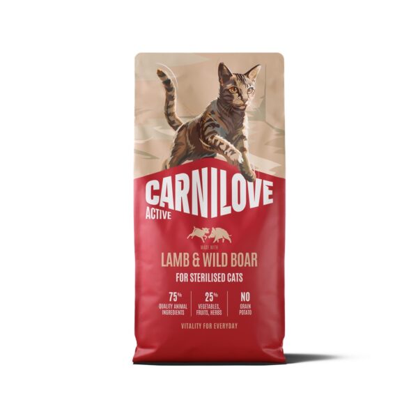 Carnilove Active Lamb & Wild Boar Adult Sterilised kassitoit 6kg