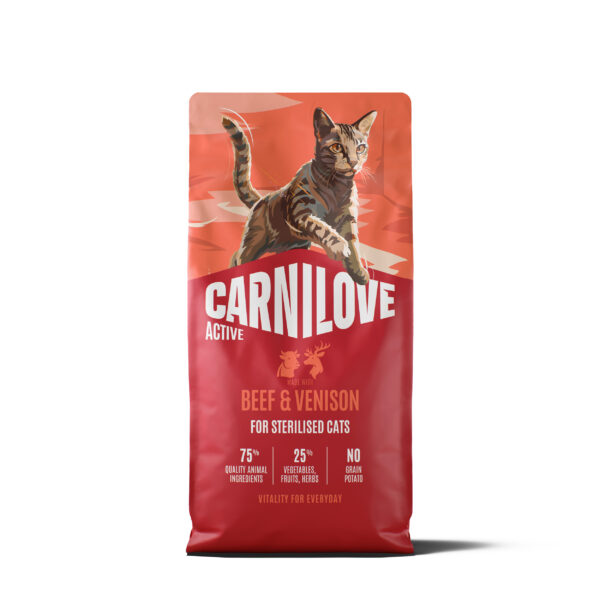 Carnilove Active Beef & Venison Adult Sterilised kassitoit 6kg