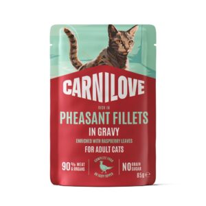 Carnilove Pheasant Gravy with Raspberry Leaves märgtoit kassidele 85g