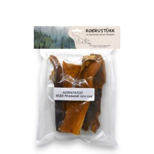 Koerustükk kuivatatud veise peanahk 15cm koerale 100g