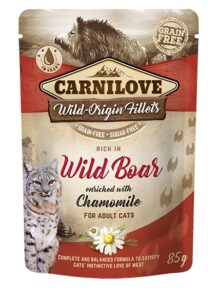 Carnilove Cat Pouch Wild Boar Chamomile einekotike kassidele 85g